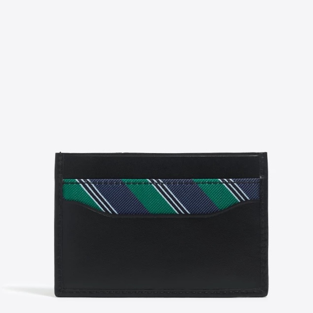 J. Crew Factory • Tipped Fabric Card Case • NWT
